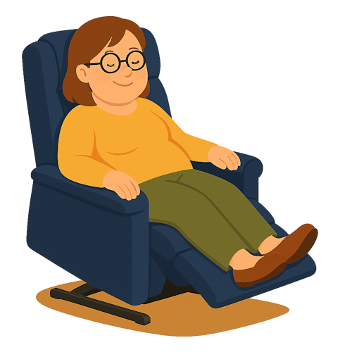 Elderly person on stairlift